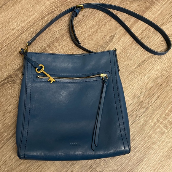 Fossil leather crossbody bag - Picture 1 of 7